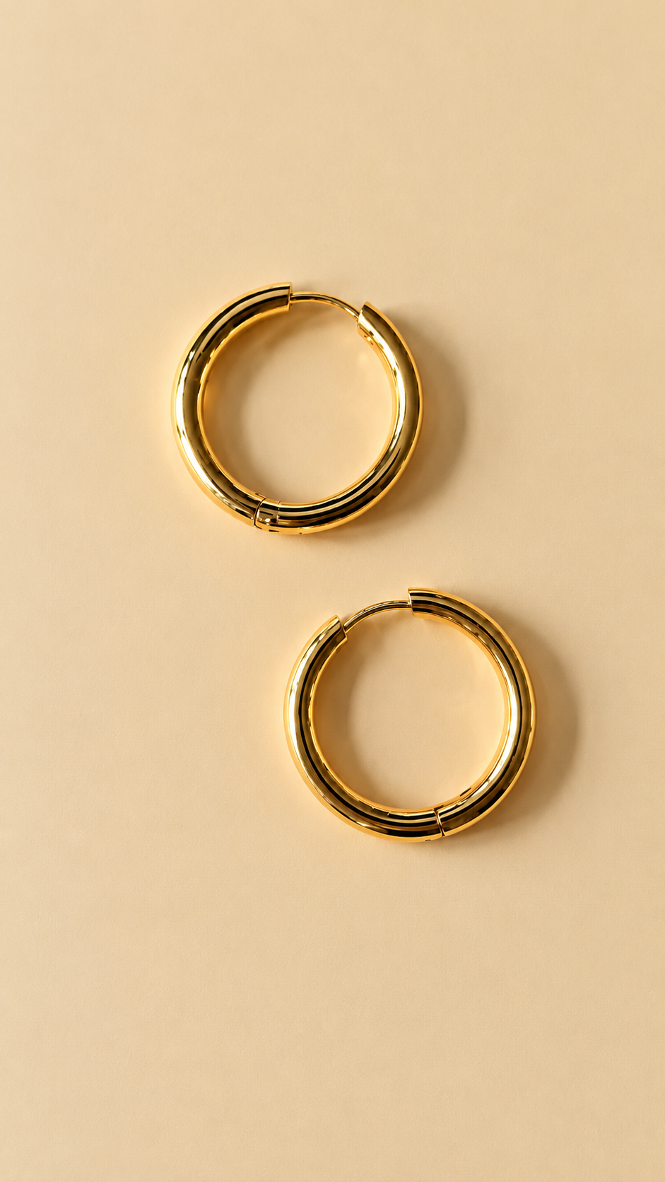 Classic Hoops Medium Gold