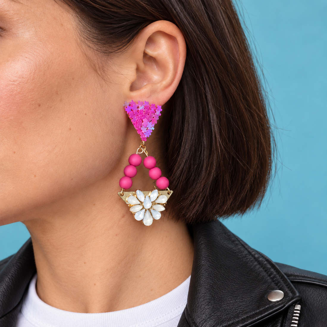 Amber Upcycling-Ohrringe