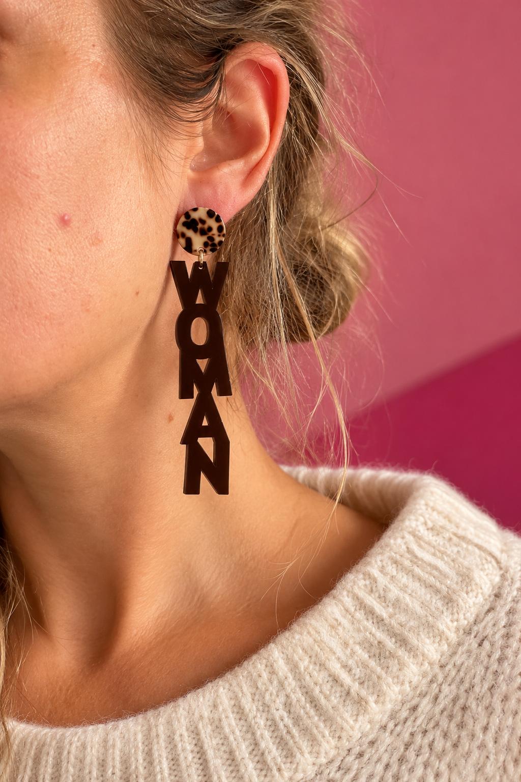 Superwoman Statement Ohrringe XL
